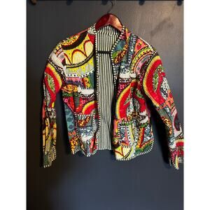 Handmade Kantha-Style Quilted Jacket – Fits Size Small